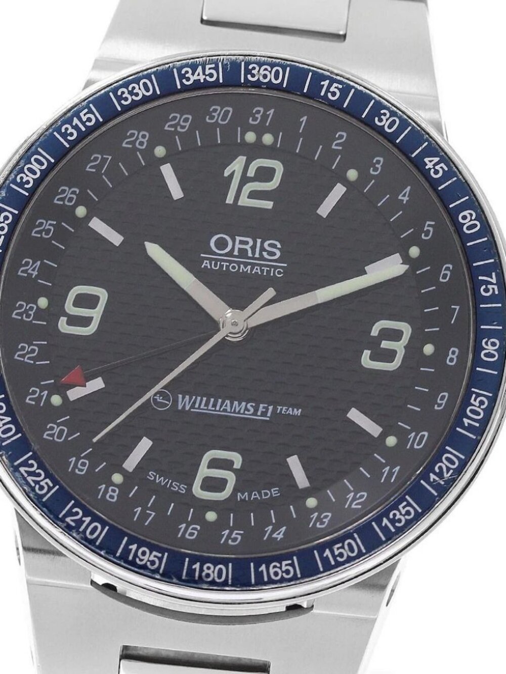 ORIS Williams F1 Team 7585 Pointer date black Dial Automatic Men's Watch_957548